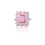 Mystery Pink Silver 925 Ring