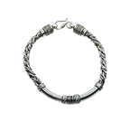 Tribal Twisted Oxidized Silver 925 Bracelet