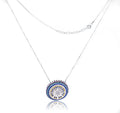 Multi Color Sun Dial Silver 925 Chain