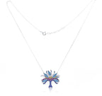 Multi Color Tree Silver 925 Chain