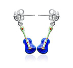 Blue Guitar Silver 925 Earring