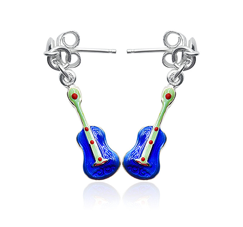 Blue Guitar Silver 925 Earring