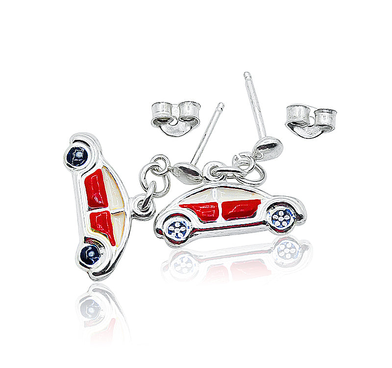 Ladies Tops Silver Car Designe Earring