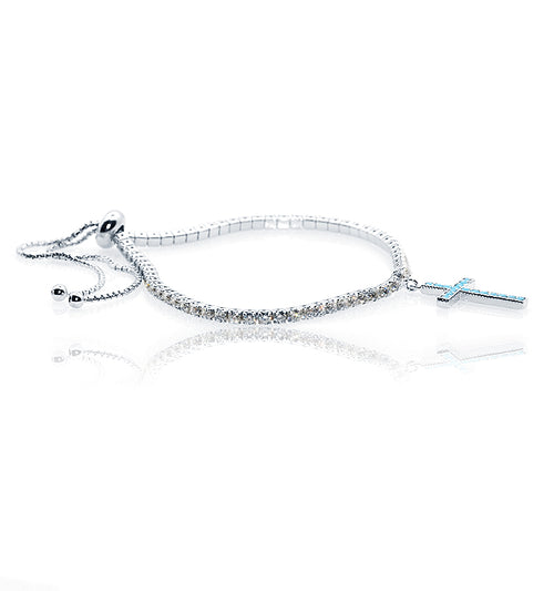 Blue Cross Silver 925 Bracelets