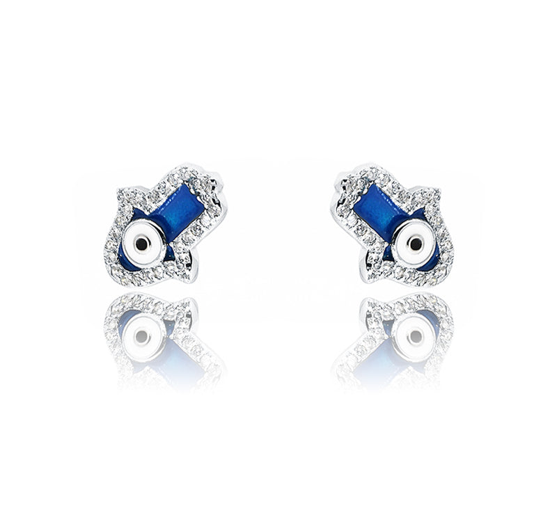 Blue Evil Eye Silver 925 Studs