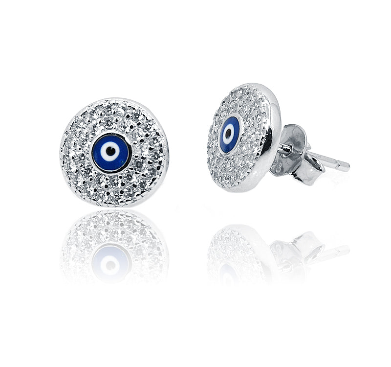 Halo Evil Eye Silver 925 Studs