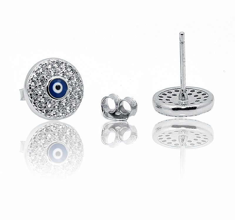 Halo Evil Eye Silver 925 Studs