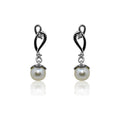 Snow white Pearl Silver 925 Earrings