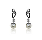 Snow white Pearl Silver 925 Earrings