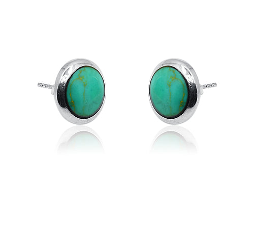 Aashni Turquoise Green Silver 925 Earring