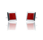 Aanvi Coral Red Silver 925 Earring