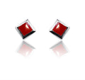 Aanvi Coral Red Silver 925 Earring