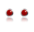Ladies Opeal P Set Silver Red Designe