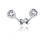 Allison White Silver 925 Studs