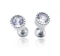 Allison White Silver 925 Studs