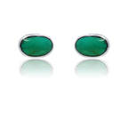 Dipti Turquoise Green Silver 925 Studs