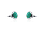 Garima Turquoise Green Silver 925 Studs