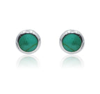 Garima Turquoise Green Silver 925 Studs