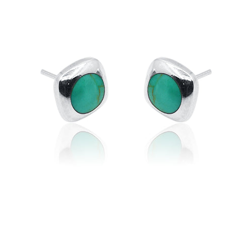 Anvi Turquoise Green Silver 925 Studs
