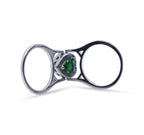 Studded Royal Green Silver 925 Ring