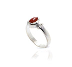 Parv Coral Red Silver 925 Ring