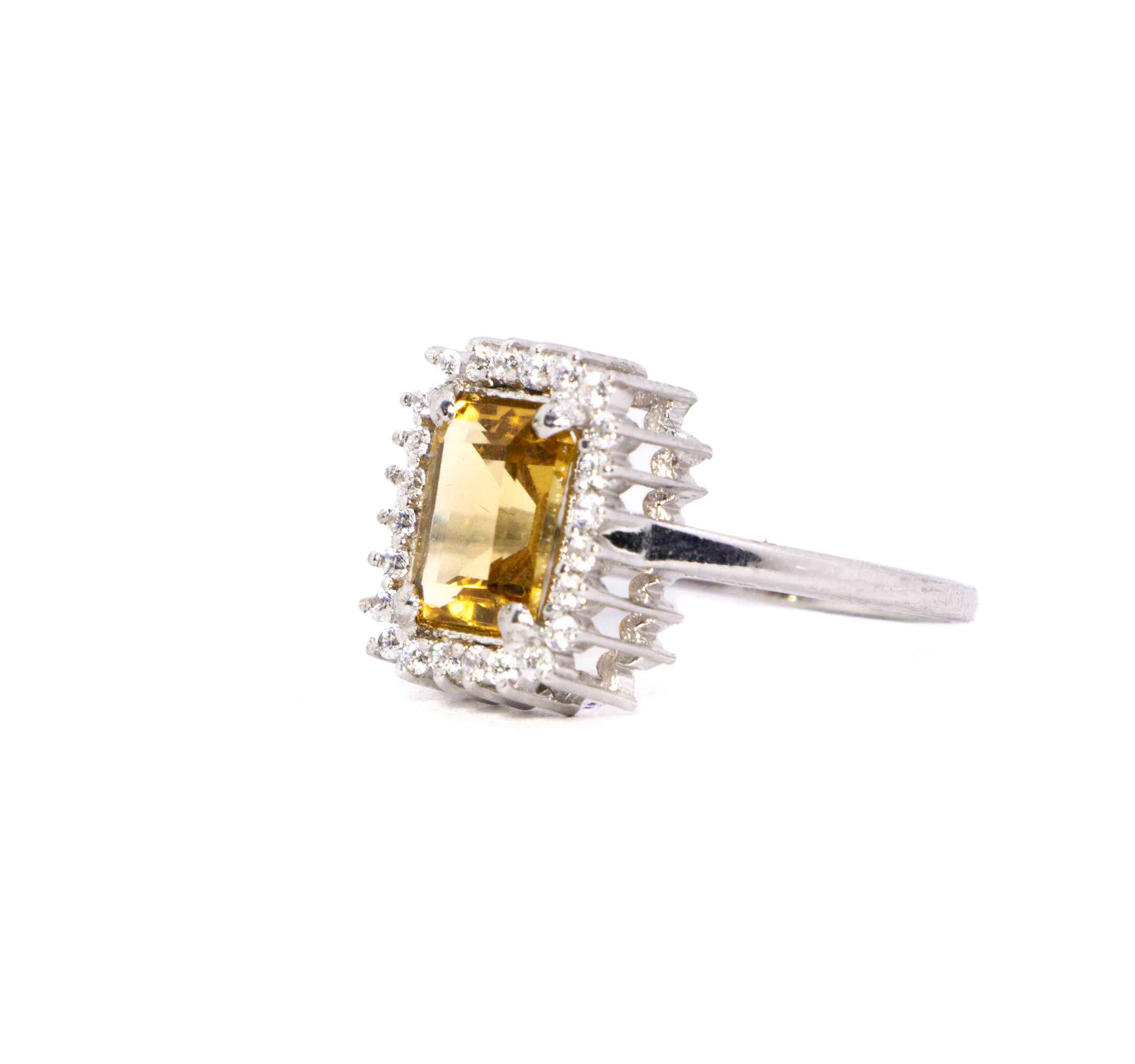 Canary Studded Silver 925 Ring