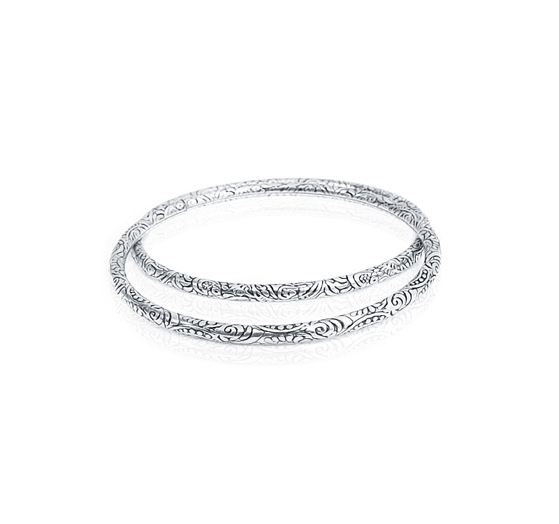 925 Ladies Kada Flower Design