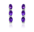Hawaiian Purple Silver 925 Earrings