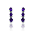 Josephine Violet Silver 925 Earrings