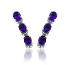 Josephine Violet Silver 925 Earrings