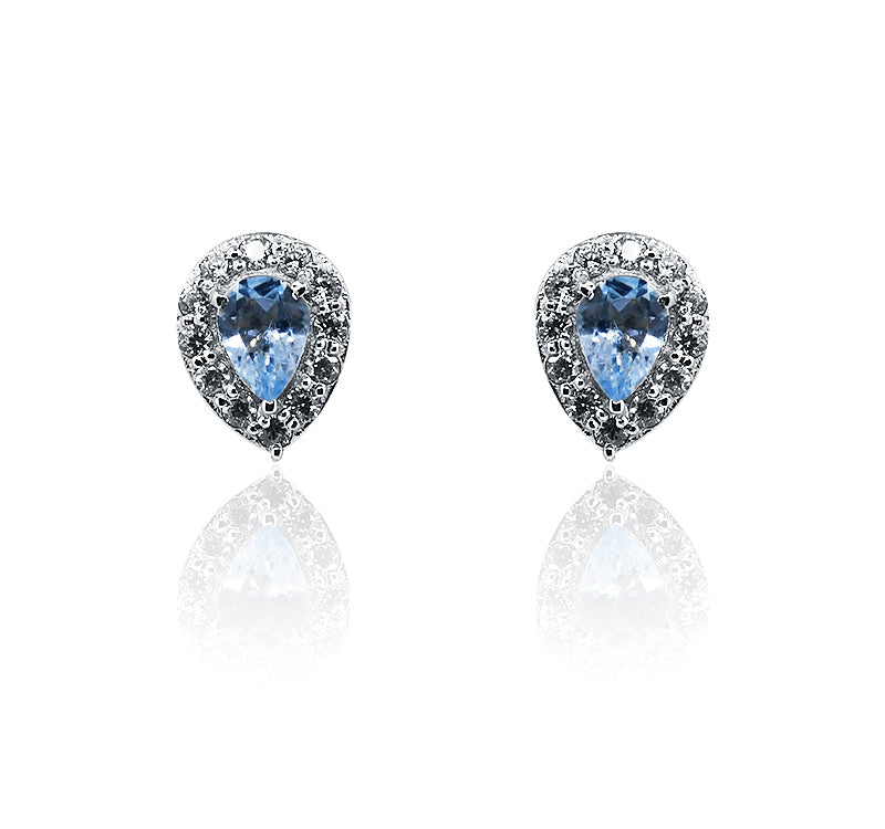 Julie Blue Silver 925 Earrings