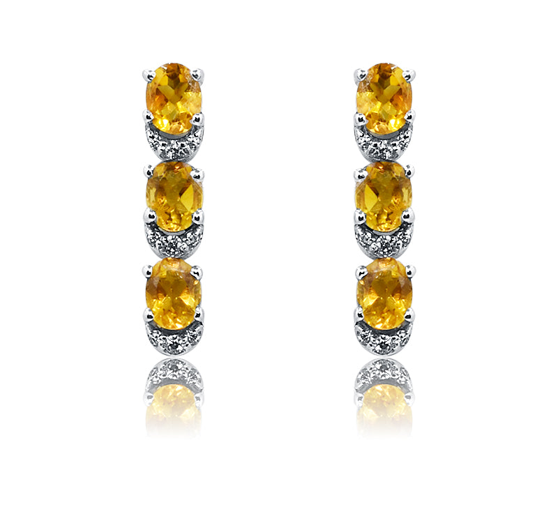 Limoni Yellow Silver 925 Earrings