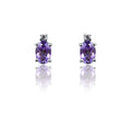 Samantha Purple Silver 925 Studs