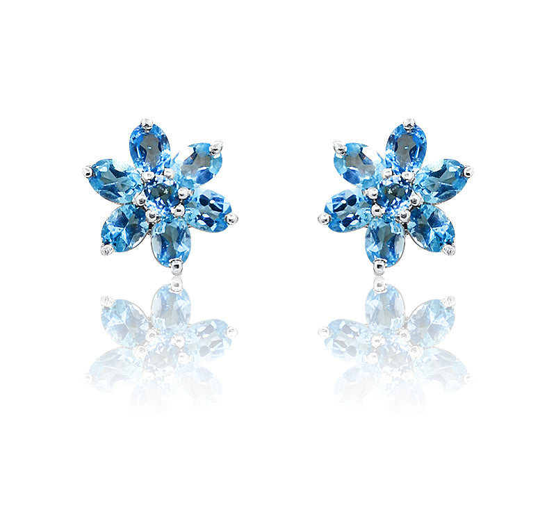Ester Blue Silver 925 Studs