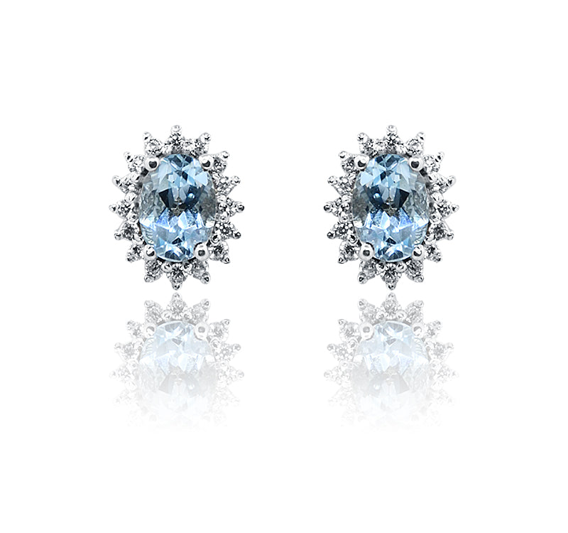 Margaret Blue Silver 925 Studs