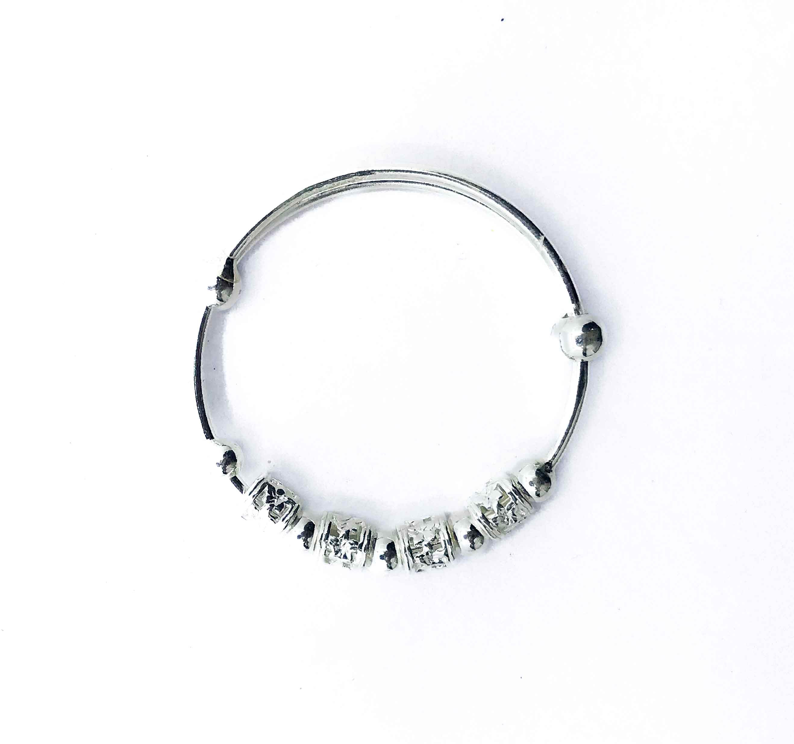 Baby Flower Motif Silver 999 Kada Pair