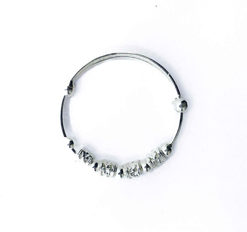 Baby Flower Motif Silver 999 Kada Pair