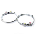 Baby Angelica Pink & Yellow Silver 999 Kada Pair