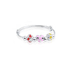 Baby Colorful Charms Silver 999 Kada Pair