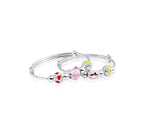Baby Colorful Charms Silver 999 Kada Pair