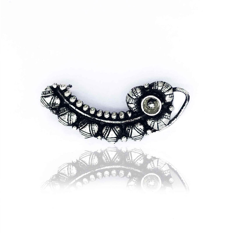 Ethnic Flower Silver 925 Nose Ring