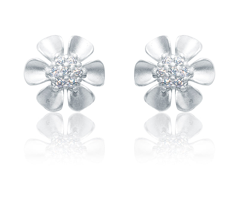 Italian Begonia Silver 925 Mini Pendent Set
