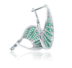 Italian Parakeet Green Silver 925 Earrings