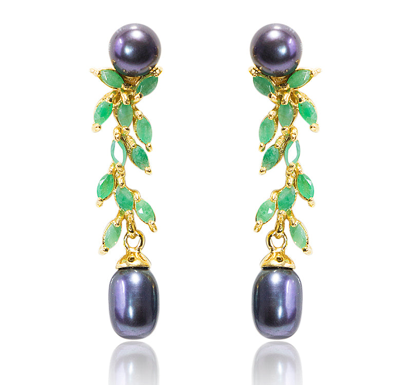 Italian Quetzal Silver 925 Earrings