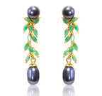 Italian Quetzal Silver 925 Earrings