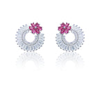 Italian Orchid Silver 925 Earrings