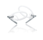 Italian White Loop Silver 925 Earrings
