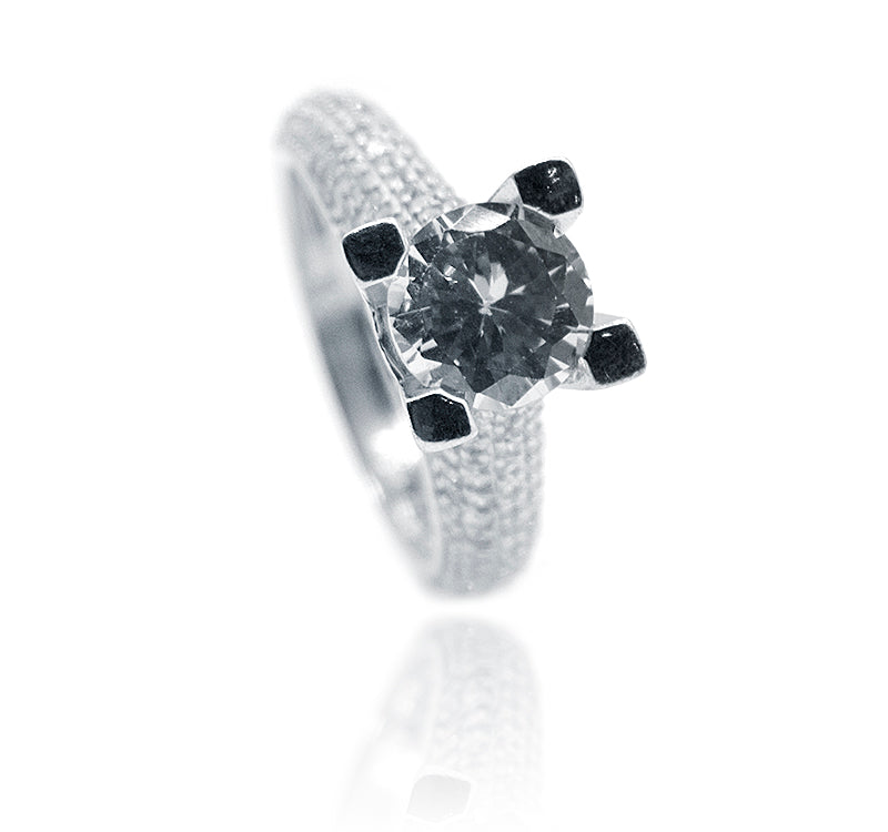 Studded Victory Silver 925 Ring