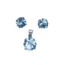 Marine Blue Silver 925 Mini Pandent Set