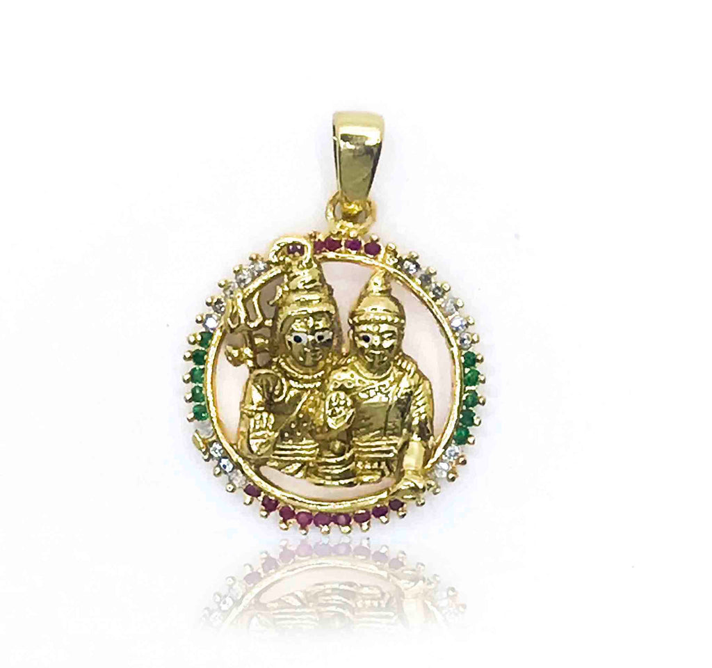Shiv Parvati Silver 925 Pendant